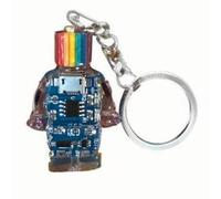 Xnuiasqe Keychain Électronique du Robot Couverture Arc-en-Ciel de Couleur pour Téléphone Bijou Élégant Bleu