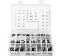 Xnuiasqe Kit Assortiment de goupille un Ressort avec Sculpture en Acier Inoxydable 280PZ, Goupilles de Tension de la Tension des Chevilles un Ressort Divisé avec Boîte