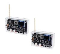 Xnuiasqe Kit de 2 Talkies-Walkies Radio FM à Monter Soi-MêMe, FréQuence RéGlable 409,85 MHz, ÉCran OLED 87-108 MHz, Kit de Soudure à Monter Soi-MêMe