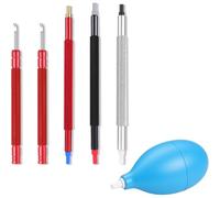Xnuiasqe Kit de Réparation de Montres Comprenant 6 Outils pour Le Remplacement et Le Retrait des Aiguilles de Montres, avec Souffleur d'air Inclus.