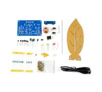 Xnuiasqe Kit D'Entraînement au Soudage, Kit de Soudage Électromagnétique à Oscillation, Aiguille Pendulaire en Forme de Feuille avec Kit D'Éclairage LED, pour la Décoration