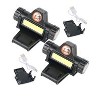 Xnuiasqe Lampe de Soudage, 2 Ensembles de Lampe pour Casque de Soudage, Double Éclairage Rotatif avec Pince, Étanche et Magnétique, Tête de Lampe USB Puissante