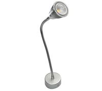 Xnuiasqe Lampe Murale à Col de Cygne LED - Projecteur Réglable pour Usage Professionnel et Domestique en Argent.