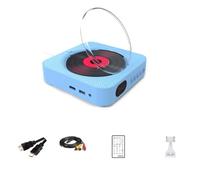 Xnuiasqe Lecteur Audio Musical Multifonction VCD CD DVD avec Haut-Parleur Bluetooth, Radio FM, Lecteur CD Mural, Répéteur Domestique à Radio FM, Mini Lecteur CD MP3 Mignon avec Prise EU B
