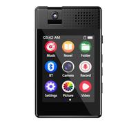 Xnuiasqe Lecteur de Musique Étudiant MP3 Bluetooth 5.3 Noir avec Écran Tactile de 2,8 Pouces, HiFi avec FM/Livre Électronique/Podomètre MP5