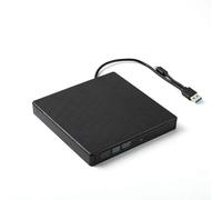 Xnuiasqe Lecteur DVD Externe USB 3.0 Lecteur +/-RW Portable pour Graveur de CD ROM Compatible avec pour Ordinateur Portable PC de Bureau