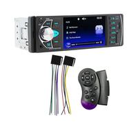 Xnuiasqe Lecteur MP5 de Voiture avec Écran de 4,1 Pouces Compatible avec Bluetooth 1 Din Système Audio à Distance USB AUX FM Support Caméra de Recul