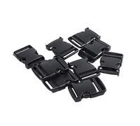 Xnuiasqe Lot de 10 sangles de ceinture en plastique rigide avec boucle latérale Noir Largeur 3 cm