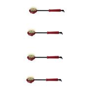 Xnuiasqe Lot de 4 gratte-dos en plastique noir et rouge de 44,5 cm de long