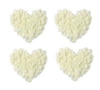Xnuiasqe Lot de 400 pétales de rose artificiels en soie pour fête de mariage, maison, hôtel, Saint-Valentin, décoration Blanc