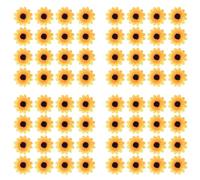 Xnuiasqe Lot de 400 têtes de tournesol artificielles pour décoration de fête de mariage (jaune et café)