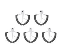 Xnuiasqe Lot de 5 batteurs à bord flexible pour batteur sur socle - Palette de mélange de pâte de 6 litres avec bords flexibles en silicone