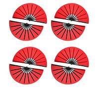 Xnuiasqe Lot de 8 grands éventails pliants en tissu de nylon pour décoration chinoise