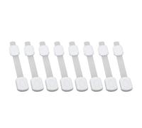 Xnuiasqe Lot de 8 Verrous de Sécurité Enfant à Sangle pour Placards, Tiroirs, Réfrigérateur et plus Encore. Patins Adhésifs. Installation Sans Perçage.