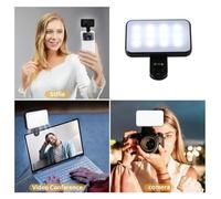 Xnuiasqe Luminosité Réglable 3 Modes Portable Mini Selfie Remplante Light Rechargeable Lampe pour la Tablette D'Ordinateur Portable sur Tablette de Téléphone
