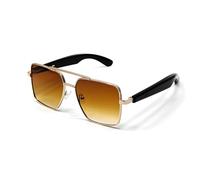 Xnuiasqe Lunettes de Soleil Intelligents Verres de Musique Bluetooth Appelez des Sports Extérieurs Imperméables Anti-UV Verres Bluetooth pour Femmes Fauves