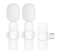 Xnuiasqe Microphone Lavalier Bluetooth sans Un à Deux Microphone à Réduction de Bruit Microphone de Diffusion en Direct Type C