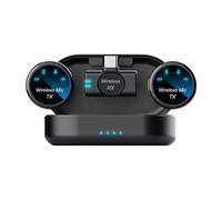 Xnuiasqe Microphone Lavalier Magnétique sans avec Suppression du Bruit pour Enregistrement Audio et Vidéo pour Smartphones Noir