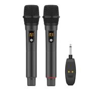 Xnuiasqe Microphone sans 2,4 G Universel Anti-Hurlement pour Scène de Karaoké, Microphone de Charge, Carte Son, Microphone en Direct