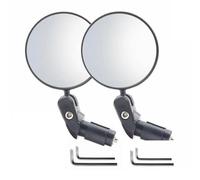 Xnuiasqe Miroir de Vélo Ajustable à 360 Degrés Accessoires de Vélo Miroir de Rétroviseur de Cyclisme Miroir de Guidon Rond