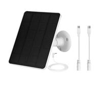 Xnuiasqe Panneau Solaire pour Caméra de Sécurité Extérieure, Chargeur de Panneaux Solaires Étanches 5 W pour Ring Spotlight Cam plus/Pro