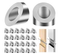 Xnuiasqe Paquet 24 Rondelles D'Angle Biseautées 9 Mm, Rondelle D'Angle de Main Courante 33° Max pour Kit de Matériel de Garde-Corps de Câble de 8 Mm, pour Plate-Forme D'Escalier en Métal