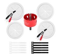 Xnuiasqe Paquet de 4 Correcteurs de pour Téléviseur Mural, Correcteur de Mural TV de 2-3/8 Pouces (Trou de 60 Mm), Kit de Gestion des Câbles Muraux