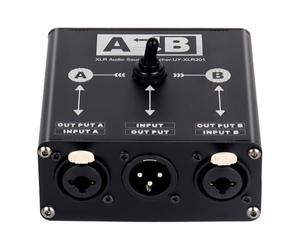 Xnuiasqe PASSIVE 1 IN 2 OUT XLR AUDIO SWITCHER XLR Source Box pour Microphone Sound Carte Mixer