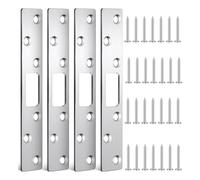 Xnuiasqe Plaque de gâche de porte, plaque de verrouillage de porte, plaque de verrouillage de porte, plaque de loquet de porte