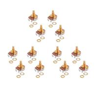 Xnuiasqe Pots de Contrôle de Taille Métrique A500K Potentiomètres à Cône Audio Pot pour Basse de Guitare électrique (Ensemble de 12)