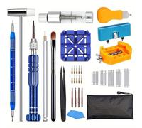 Xnuiasqe pour Ensemble D'Outils D'Ouverture de Montre et de Tournevis pour Réparation de Montre - Kit D'Outils de Remplacement de Batterie et de Retrait de Maillons.