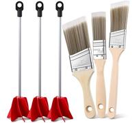 Xnuiasqe Pour L'Ensemble D'Outils de Peinture Murale à Domicile, 6 Pièces Comprenant 3 Mélangeurs à Perceuse, 3 Pinceaux et un Agitateur Hélicoïdal pour Mélanger la Peinture et le Revêtement en Résine