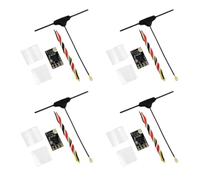 Xnuiasqe Récepteur ELRS 2.4GHz Nano ExpressLRS 4PCS avec Antenne de Type T, Supportant la Mise à Niveau WiFi pour Drone FPV RC Longue Portée