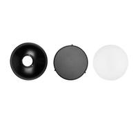 Xnuiasqe Reflector de Beauty Dish 30cm pour Studio Portrait Photography Accessoire avec Grille en Nid d'abeille pour Un Contrôle D'Éclairage Précis