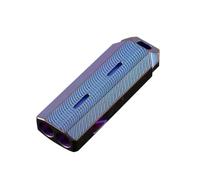 Xnuiasqe Sifflet de Survie Portable en Alliage de Titane pour Une Utilisation en Milieu, Sauvetage en Extérieur, pour Les Sports, Couleur Bleue et Argentée.