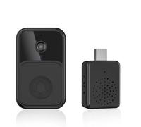 Xnuiasqe Sonnette Vidéo Intelligente Sans à Distance, Interphone Sans avec Caméra, Sonnette de Sécurité WiFi Tuya à Vision Nocturne HD