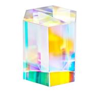 Xnuiasqe Sun Catcher Optical Glass Decorative Cube X-Cube pour Enseigner la Physique, Arc-en-Ciel Accessoire pour la Photographie