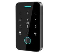 Xnuiasqe Système de Contrôle D'Accès par Empreinte Digitale, Clavier à Code, Contrôleur de Système de Double Carte RFID NFC, Lecteur de Carte à Double Fréquence, Applicable à 125 KHz + 13,56 MHz, Étan