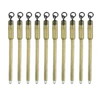 Xnuiasqe Terminal de Changement Tackle PVA Bag Stems (Paquet de 10), Manchon de Plomb Inline de 60 mm avec Connecteur à Swivel pour la Pêche à la Carpe.