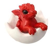 Xnuiasqe Œufs de dragon imprimés en 3D, statue de dragon, ensemble de décoration de bureau, un cadeau pour les collectionneurs de , rouge