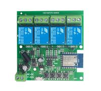 Xnuiasqe WiFi Wireless Switch Smart Module 4 CH DC7V-32V Inching Self-Lock RF433 10A Relais Smart Life Tuya Application Contrôle de L'Application