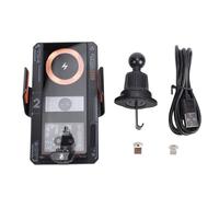 Xnukaw Chargeur de Voiture sans Fil Auto Fixant L'évent 15W 66W | Support de Téléphone, Boîtier PC et ABS, Ouverture du Capteur, Inclinaison à 360 Degrés, Boîtiers jusqu'à 5 Mm, Chargement