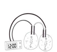 Xnukaw Kit D'horloge Scientifique de Pomme de Terre, Expérience éducative | Construction ABS Adaptée aux Enfants, Alimentation Pile, Utilisation avec du Citron ou de la Pomme pour Plus de Plaisir,