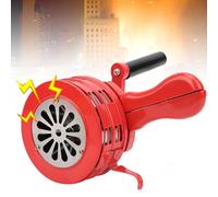 XNXYSMKJ 110DB Air Raid manivelle Sirène,Alarme à manivelle Manuelle,Alarme d'urgence Incendie à Commande Forte Portable, pour Les usines, Les écoles, Les troupes (Red)