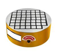 XNXYSMKJ Mandrin magnétique Permanent 20 x 8 cm, Disque à Damier 18 x 18 mm, capacité d'aspiration par Grille 40 kg, sans Alimentation électrique, avec Arbre à Engrenages mécaniques, pour rectifieuse