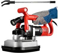 XNXYSMKJ Ponceuse Murale et de Sol, meuleuse d;Angle, Ponceuse Murale et de Sol à 4 têtes avec éclairage LED, polisseuse diamantée électrique à 6 Vitesses, poignée Ergonomique (Extensionrod)