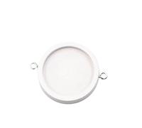 XNXYZABCE Bases pour pendentifs destinées à la Fabrication d Plateaux à Pendentif cabochon en Bois Double Anneau de Connexion Multicolore 12-30mm 40pcs(White,25mm)