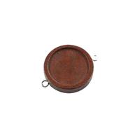 XNXYZABCE Bases pour pendentifs destinées à la Fabrication d Plateaux à Pendentif cabochon en Bois Double Anneau de Connexion Multicolore 12-30mm 40pcs(Dark Coffee,12mm)