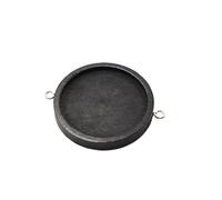 XNXYZABCE Bases pour pendentifs destinées à la Fabrication d Plateaux à Pendentif cabochon en Bois Double Anneau de Connexion Multicolore 12-30mm 40pcs(Black,30mm)