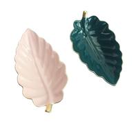 XNXYZABCE Mini assiettes pour apéritifs, Assiette multicolore en forme de feuille céramique, for bibelots fruits, bonbons, Dessert, collation, stockage Sushi(Pink)